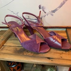 Vintage Amalfi by Rangoni purple leather heels